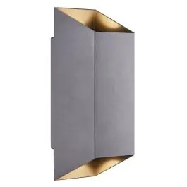 Toppris - Nordlux Nico Vægbelysning Aluminium Antracit Up & Down IP54 - Egnet til 2x GU10