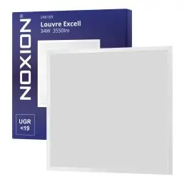 Begrænset antal - Noxion LED Panel Louvre Excell G2 Gloss Reflektor 34W 3550lm - 830-840 CCT 60x60cm - UGR