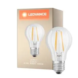 Udsalg | Ledvance Classic LED E27 Pære filament klar 6.5W 806lm - 840 kold hvid erstatter 60W