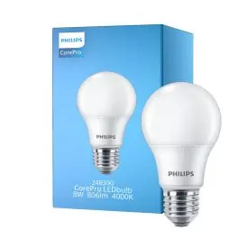 Philips Corepro LED Pære E27 Pære matt 8W 806lm - 840 kold hvid erstatter 60W - Kun i dag