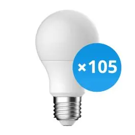 Favorit blandt kunder - Bulk 105x Energetic LED Pære E27 Pære 4.8W 470lm - 827 ekstra varm hvid erstatter 40W