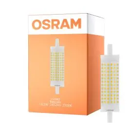 Tilgængelig nu - Osram LED R7s 118mm Klar 18.2W 2452lm - 827 Ekstra Varm Hvid Erstatter 150W