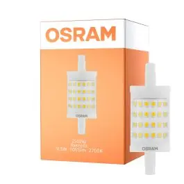 Anbefalet valg | Osram LED R7s 78mm Klar 9.5W 1055lm - 827 Ekstra Varm Hvid Dæmpbar - Erstatter 75W