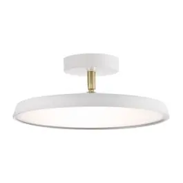 Leveres hurtigt | DFTP by Nordlux LED Pendel Lampe Kaito Metal Hvid 15W 1500lm - 830 Varm Hvid Dæmpbar