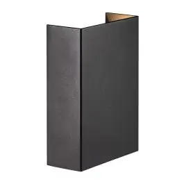 Fordelagtig pris - Nordlux Fold 10 Vægbelysning Aluminium Sort Up & Down 5.4W 225lm - 830 Varm Hvid