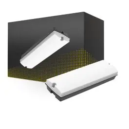 Nedsat pris - Bright Choice LED Væglampe Sort 3W 280lm - 830 Varm Hvid IP66
