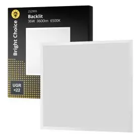 Tilbudspris | Bright Choice LED Panel Backlit 36W 3600lm - 865 Dagslys 60x60cm - UGR