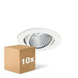 Tryg betaling | Fordelspakke 10x Philips LED spot klar Accent G2 RS061B 6W 550lm 36D - 840 kold hvid 80mm - dæmpbar