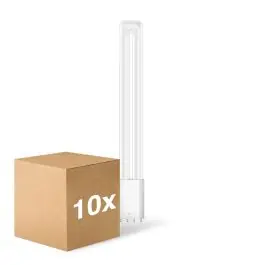 Bedst sælgende - Fordelspakke 10x Ledvance Dulux-L LED (HF/Mains) 12W 1350lm - 830 Varm Hvid 2G11 4-Pinde - Erstatter 24W