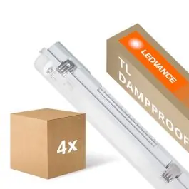 Fordelspakke 4x Ledvance LED Vandtæt Lysrender Fugttæt Armaturhus Performance Egnet Til 1x120cm LED Lysrør - Topprodukt