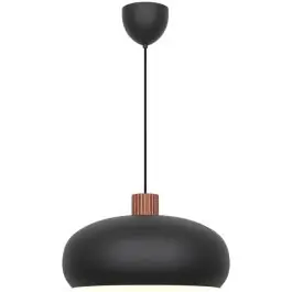Nyhed i sortimentet | DFTP by Nordlux Aurelio Pendel Lampe Metal og Træ Sort 420mm - Egnet til E27