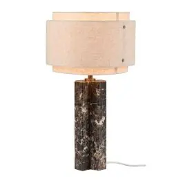 Godt tilbud - DFTP by Nordlux Bordlampe Takai Marmor og Tekstil Beige Egnet til 1x E27