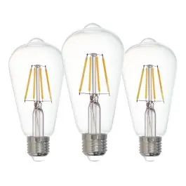 Udsalg - Fordelspakke 3x Eglo LED Edison E27 Filament Klar 12W 470lm - 827 Ekstra Varm Hvid Erstatter 40W