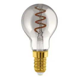 Skynd dig - Eglo LED Kugle E14 Filament Smokey 4W 100lm - 820 Ekstra Varm Hvid Dæmpbar - Erstatter 15W