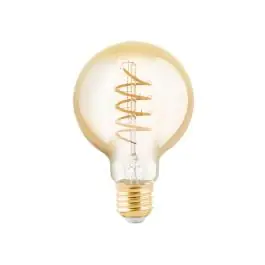 Tilgængelig nu | Eglo LED Globe E27 Filament Rav 4W 245lm - 820 Ekstra Varm Hvid Dæmpbar - Erstatter 25W