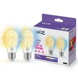 Bestil online | Dobbeltpakke 2x WiZ Smart LED E27 Pære Filament 7W 806lm Bedste Farvegengivelse - Dæmpbar - Erstatter 60W