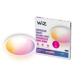 Ekstra rabat - WiZ Smart LED Loftlampe SuperSlim Hvid 22W 2600lm - 922-965 Justerbar Hvid + RGB Bedste Farvegengivelse - Wifi Dæmpbar