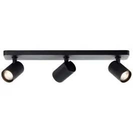 Brilliant Marty Loftlampe Aluminium Sandet Sort 15W 1050lm - 830 Varm Hvid Inkl. 3x GU10 | Sikker handel