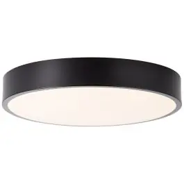 Udsalg - Brilliant Slimline Loftlampe Metal Plast Sort Hvid 24W 2400lm - 830 Varm Hvid 330mm
