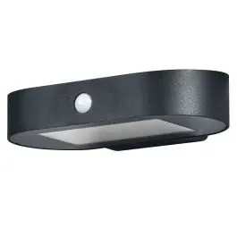 Topprodukt | Ledvance LED Endura Stil Solar Vægbelysning Sort 4W 380lm - 830 Varm Hvid Bevægelsessensor