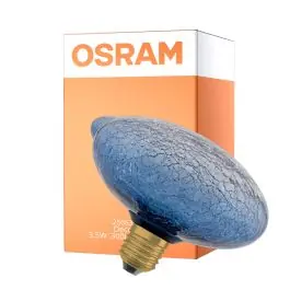 Udsalg | Osram Decor LED Lamp Blå Glas E27 3.5W 300lm - 827 Ekstra Varm Hvid Erstatter 25W