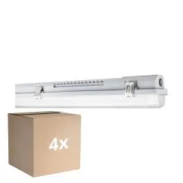 Fordelspakke 4x Ledvance LED Fugttæt Armaturhus MT Gen 3 IP65 Egnet Til 1x120cm LED Lysrør | Premium kvalitet