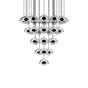 På lager - Flowerpot Chandelier VP10, 31 pendants fra &Tradition