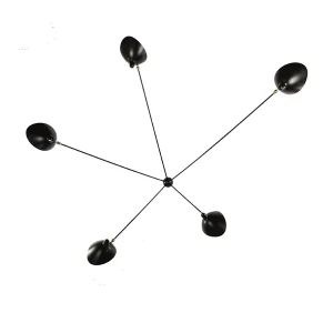 Spider Big Wall Lamp w/5 Fixed Arms af Serge Mouille | Sikker handel