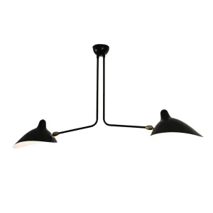 Ceiling Lamp w/2 Fixed Arms af Serge Mouille - Skarp pris