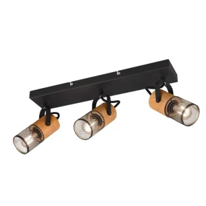 Trio Lighting Trio Lighting Tosh spot 3L E27 matsort Natur/Matsort - Belysning - Udsalg