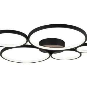 Bedste pris | Trio Lighting Trio Lighting Rondo LED plafond matsort 5L Matsort - Belysning