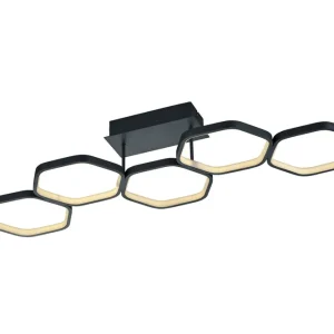 Trio Lighting Trio Lighting Vigo LED plafond 5L matsort - Belysning - Bestil nemt