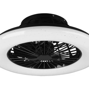 Trio Lighting Trio Lighting Stralsund LED loft/væg ventilator matsort starlight - Belysning | Godt tilbud