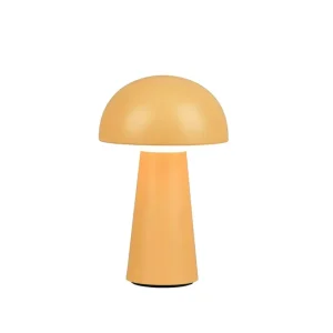 Bedste pris - Trio Lighting Lennon LED-bordlampe Gul Genopladelig - Belysning