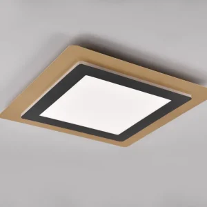 Trio Lighting Trio Lighting Morgan LED Loftlampe 45x45 cm Matsort/Guld - Belysning | Spar mere