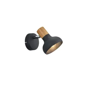 Trio Lighting Trio Lighting Latika Spotlight 1L E14 Matsort/Træ - Belysning | Bedst sælgende