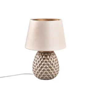 Bedste pris | Trio Lighting Trio Lighting Ariana Bordlampe 35 cm E14 Beige - Belysning