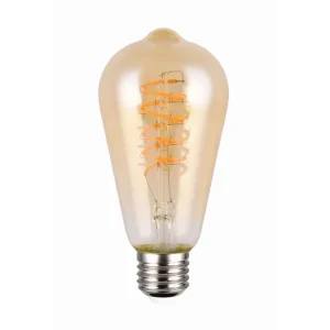 Trio Lighting Trio Lighting LK LED E27 Filament Industrial 4W 200 lm 1800K Brun - Belysning - Så længe lager haves