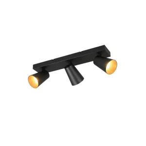 Anbefalet valg | Trio Lighting Spot TRIO Sharp 3-dele, Mat sort/guld 3-dele, Mat sort/guld - Belysning
