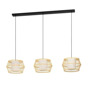 Skarp pris - Eglo Loftpendel Eglo Monterroso Natur med 3 Lamper - Belysning