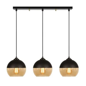 Bestseller - Lysekrone Jebax Tre Sort / Honning Guld/Sort - Belysning