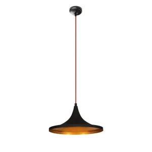 Loftlampe Mangol Sort / Rød Diameter 35 cm Mørkerød/Sort - Belysning | Hurtig forsendelse