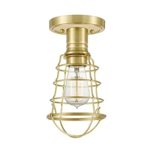 Bestseller | Loft semi-montering Quoizel Mixon Børstet Messing Børstet Messing - Belysning