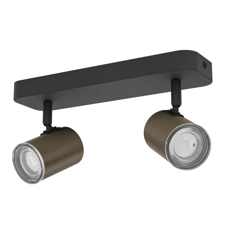 Bedst sælgende - Spotlight Consuma med 2 Lamper Sort/Bronzeret - Belysning