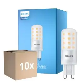 Bedst sælgende | Fordelspakke 10x Philips Corepro LED Capsule G9 4.8W 570lm - 827 ekstra varm hvid erstatter 60W