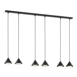 Topkvalitet - Emibig Pendel Lampe Elit Stål Sort Egnet Til 6x GX53 - Max 12W