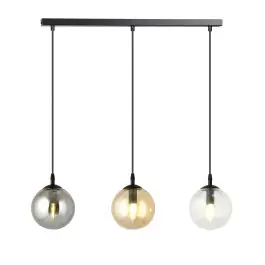 Bestil nemt - Emibig Pendel Lampe Cosmo Stål Sort Egnet Til 3x E14 - Max 10W