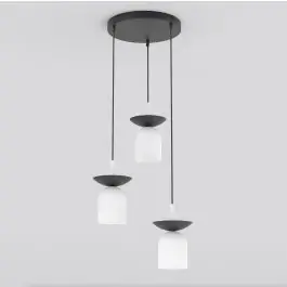 Ekstra rabat | Emibig Pendel Lampe Ego Stål Hvid Egnet Til 3x E14 - Max 10W