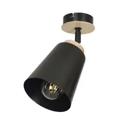 Emibig Loftlampe Atlas Stål Sort Egnet Til 1x E27 - Max 15W | Nedsat pris