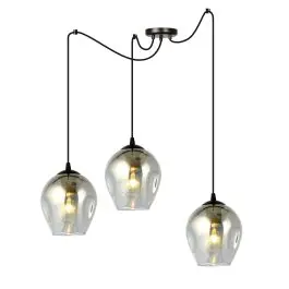 Tilbudspris | Emibig Pendel Lampe Level Stål Sort Egnet Til 3x E27 - Max 15W